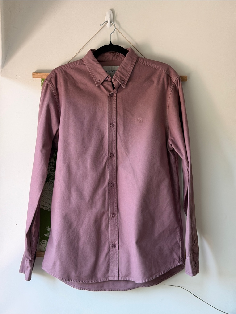 Carhartt WIP Men's Button-Down Shirt in Dusty Rose